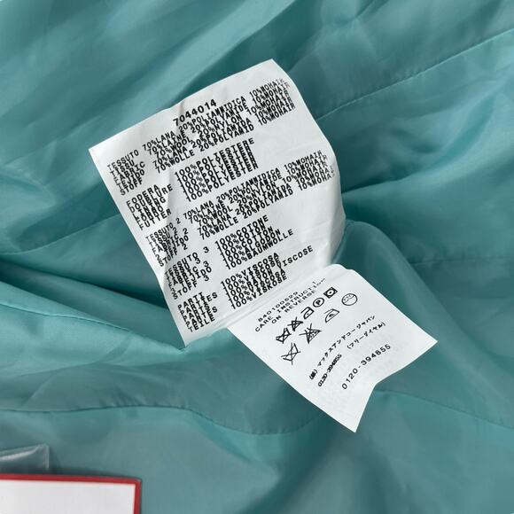 Max & Co Patchwork Blazer Wool Mohair Women 10 Blue Plaid Preppy Steampunk NEW - Picture 14 of 15